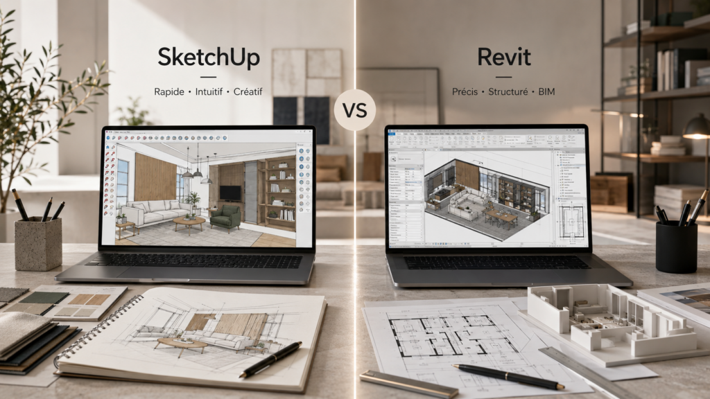 SketchUp vs Revit : quel logiciel choisir en déco ?